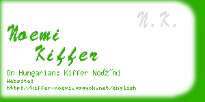 noemi kiffer business card